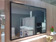 Дзеркало у ванну кімнату Fancy Marble 100х70 см чорна рама 10070MB