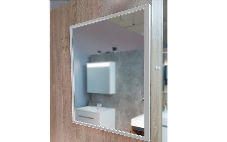 Зеркало в ванную комнату Fancy Marble 80х70 см алюминиевая рама 8070MA