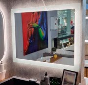 Дзеркало у ванну кімнату Fancy Marble Simi 100х80 см зі світлодіодним підсвічуванням Simi 100
