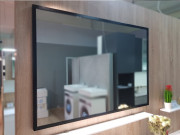 Зеркало в ванную комнату Fancy Marble 90х70 см черная рама 9070MB