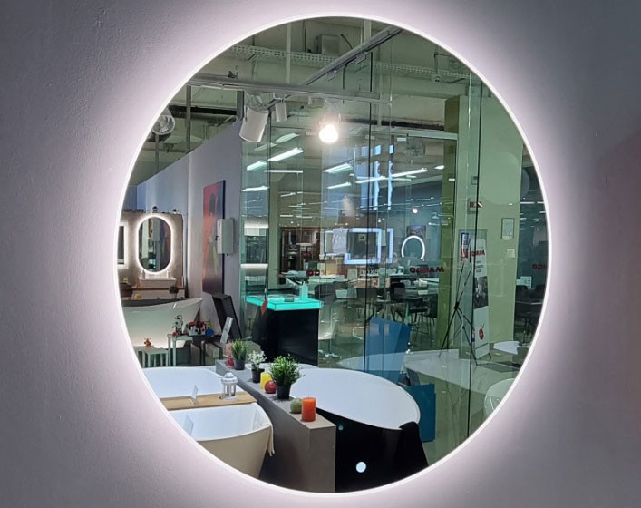 Зеркало в ванную комнату Fancy Marble Samedi  Ø100 см со светодиодной подсветкой Samedi 1000