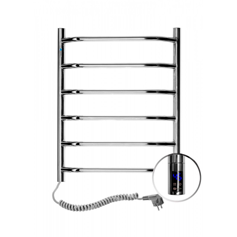 Рушникосушарка електрична Navin Блюз 480х600 ліва Digital сенсор з таймером нержавіюча сталь хром 10-006133-4860