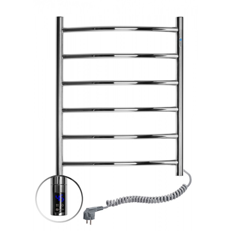 Электрический полотенцесушитель Navin Камелия 480х600 правый сенсор с таймером нержавеющая сталь хром 10-007033-4860