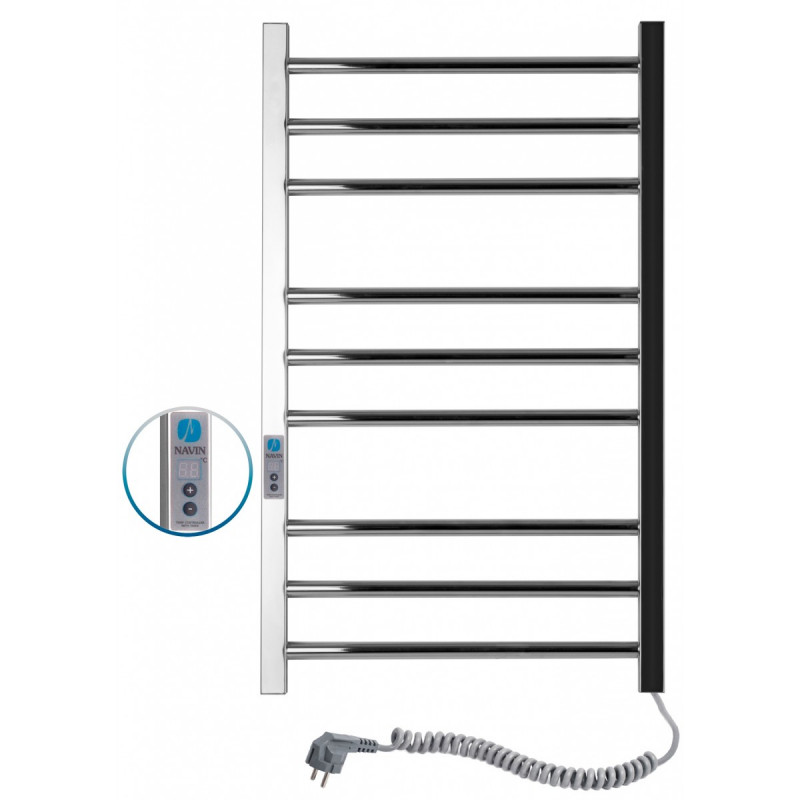 Электрический полотенцесушитель Navin Классик Квадро 500х800 Digital правый нержавеющая сталь хром 10-016052-5080