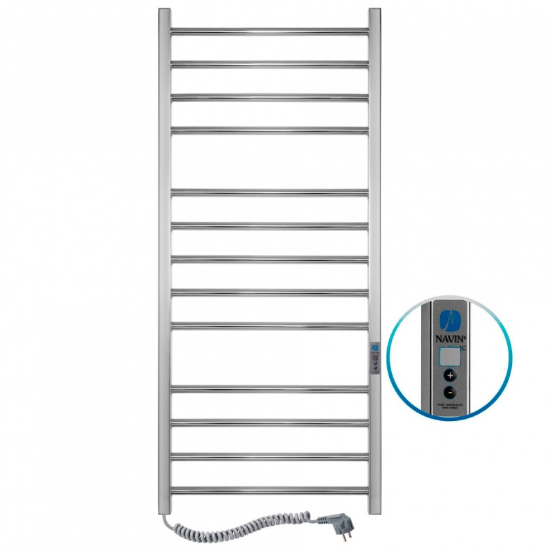 Электрический полотенцесушитель Navin Классик Квадро 500х1200 Digital левый нержавеющая сталь хром 10-016152-5012