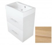 Тумба подвесная Fancy Marble Crete 54,3x36 см с раковиной UM-550 шпон дуба ШН-22 ш