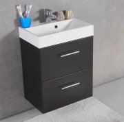 Тумба подвесная Fancy Marble Crete 54,3x36 см с раковиной UM-550 МДФ серый ШН-22 С