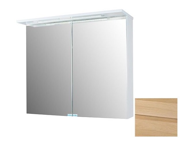 Зеркальный шкаф Fancy Marble 80х27 см шпон дуба ШЗ-10ш