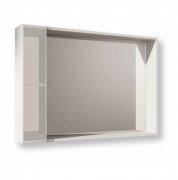 Дзеркальна шафа Fancy Marble 98,4х15,6 см з діодним підсвічуванням ДСП біла ШЗ-980 Б