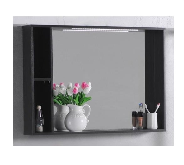 Зеркальный шкаф Fancy Marble 98,4х15,6 см с диодной подсветкой ДСП серый ШЗ-980 С