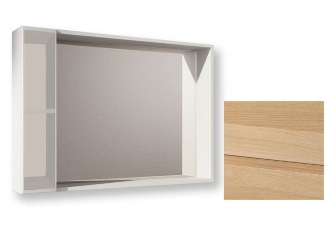 Дзеркальна шафа Fancy Marble 98,4 х15, 6 см з діодним підсвічуванням шпон дуба ШЗ-980ш