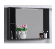 Дзеркальна шафа Fancy Marble 98,4х15,6 см з діодним підсвічуванням ДСП сірий ШЗ-980 С