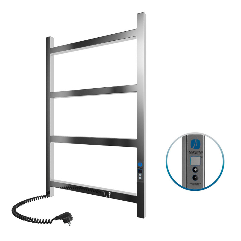 Электрический полотенцесушитель Navin Nordic 500х800 Digital левый нержавеющая сталь хром 10-041152-5080