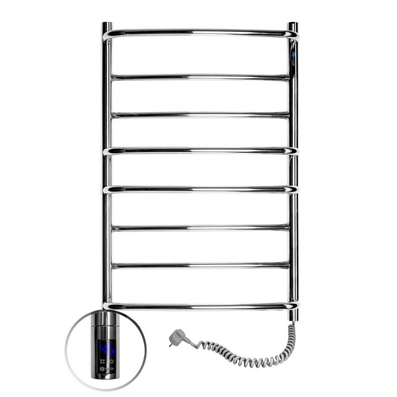 Электрический полотенцесушитель Navin Омега 530х800 правый сенсор с таймером нержавеющая сталь хром 10-015033-5380