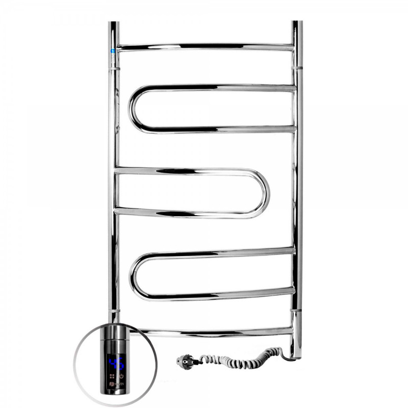 Рушникосушарка електрична Navin Пірует 480х800 правий поворотний сенсор з таймером нержавіюча сталь хром 10-021033-4880