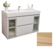 Тумба підвісна Fancy Marble Barbados 3 120х50 см з раковиною Nadja 1200C шпон дуба/білий профіль Barbados3 ш