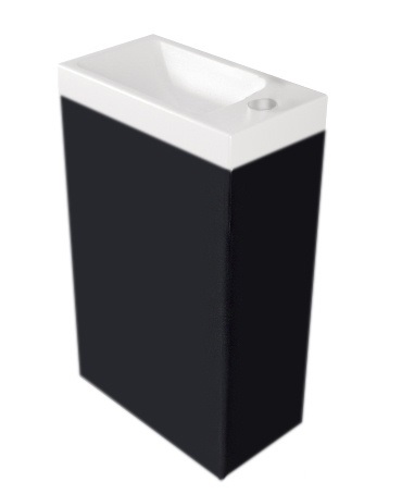 Тумба підвісна Fancy Marble Java 39,4x21,6 см із раковиною Ida 400 МДФ сірий ШН-400С