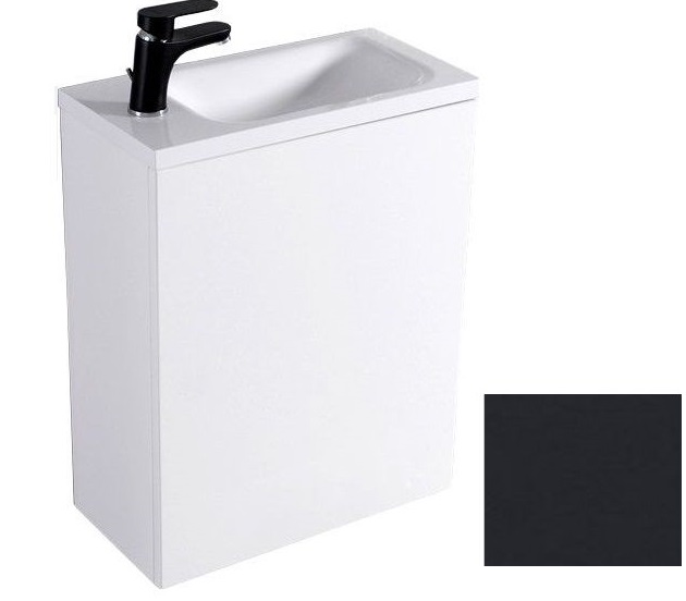 Тумба підвісна Fancy Marble Java 50x24,5 см з раковиною Linnea 500 МДФ сірий ШН-500С