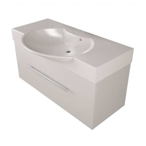 Тумба підвісна Fancy Marble Sumatra-1 80,7 х55, 8 см з раковиною Carme 800 МДФ білий 11808012200