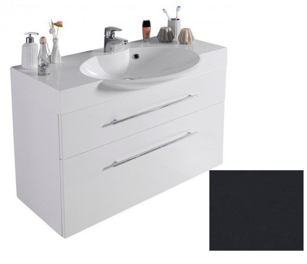 Тумба подвесная Fancy Marble Sumatra-2 80,7х55,8 см с раковиной Carme 800 МДФ серый SUM2-800N G