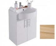 Тумба подвесная Fancy Marble Ibiza 50,5x31,5 см с раковиной Comfort 512C шпон дуба ШН-512ш