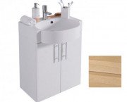 Тумба подвесная Fancy Marble Ibiza 60,7x31,5 см с раковиной Comfort 612C шпон дуба ШН-612ш