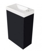 Тумба подвесная Fancy Marble Java 39,4x21,6 см с раковиной Ida 400 МДФ серый ШН-400С