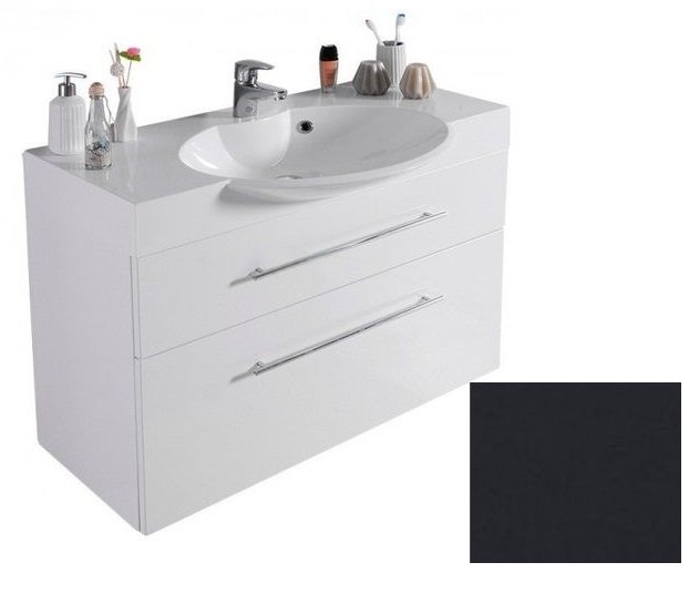 Тумба подвесная Fancy Marble Sumatra-2 80,7х55,8 см с раковиной Carme 800 МДФ серый SUM2-800N G