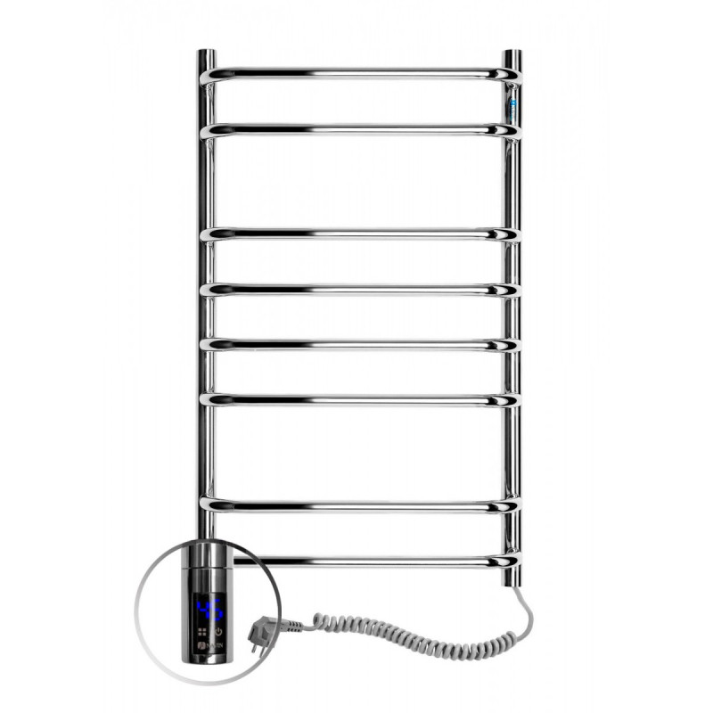 Рушникосушарка електрична Navin Симфонія 480х800 права сенсор з таймером нержавіюча сталь хром 10-009033-4880