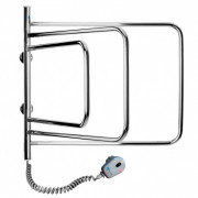 Электрический полотенцесушитель Navin Веер 600х600 левый поворотный нержавеющая сталь хром 10-026121-6060