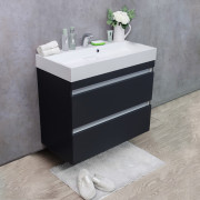 Тумба подвесная Fancy Marble Borneo 90x45,9 см с раковиной Ashley 900 МДФ серый Borneo 900 C Ash