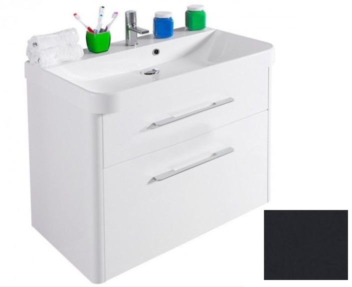 Тумба підвісна Fancy Marble Devon 79,1х48,7 см із раковиною Carla 800C МДФ сірий ШН-Carla С