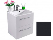 Тумба подвесная Fancy Marble Santorini 59,5х45,6 см с раковиной Amelia 600C МДФ серый Sant 600C