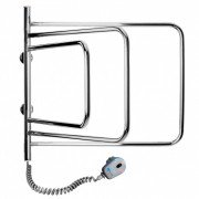 Электрический полотенцесушитель Navin Веер 600х600 левый поворотный нержавеющая сталь хром 10-026121-6060