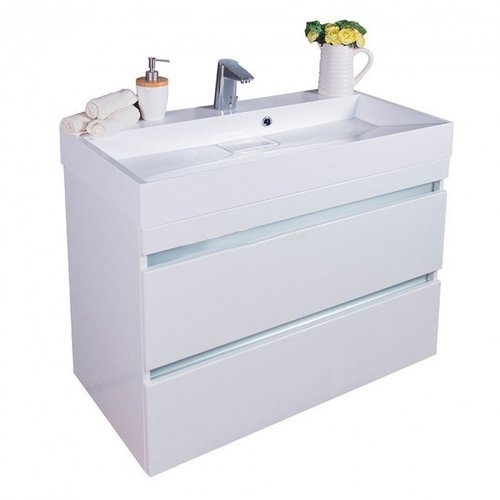 Тумба підвісна Fancy Marble Borneo 90x45,9 см із раковиною Ashley 900 МДФ білий Borneo Borneo 900 Б Ash