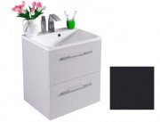 Тумба подвесная Fancy Marble Santorini 59,5х45,6 см с раковиной Amelia 600C МДФ серый Sant 600C