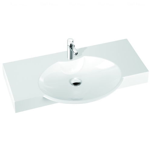 Раковина для ванной Fancy Marble Carme 80х55,6 искусственный камень белый 3408101