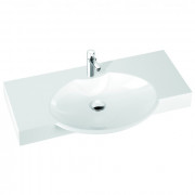 Раковина для ванной Fancy Marble Carme 80х55,6 искусственный камень белый 3408101