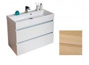 Тумба подвесная Fancy Marble Sherman 99,1х44,2 см с раковиной Signe 1000 шпон дуба Sherman100ш