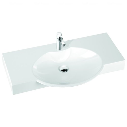 Раковина для ванной Fancy Marble Carme 80х55,6 искусственный камень белый 3408101