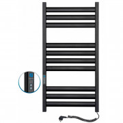 Электрический полотенцесушитель Navin Ellipse 500х1000 Digital правый окрашенная сталь черный муар 12-245052-5010