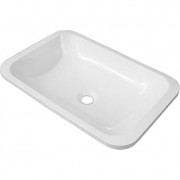 Раковина для ванной Fancy Marble Aileen 54,8х36 см под столешницу искусственный камень белый матовый 3805103