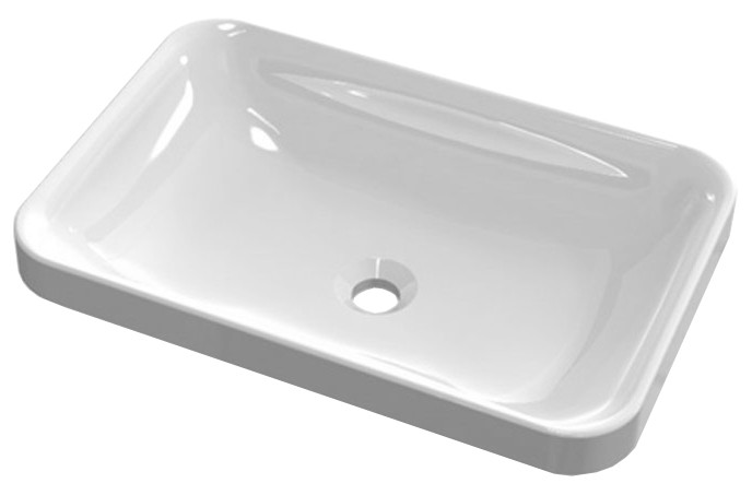 Раковина для ванной Fancy Marble Aino 54,5х36,8 см искусственный камень белый матовый 2905103