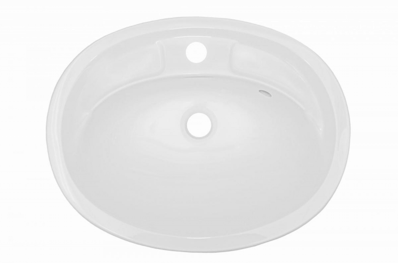 Раковина для ванной Fancy Marble Bianca Bowl 54,3х42,8 см искусственный камень белый матовый 2105103