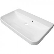 Раковина для ванної Fancy Marble Carla 79,8 х 47,6 см штучний камінь білий матовий 3508103