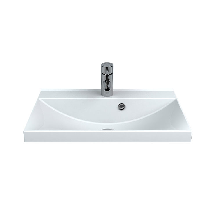 Раковина для ванної Fancy Marble Dora 59,1х34, 5 см штучний камінь білий 8306101