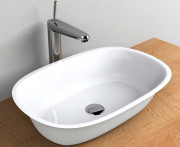 Раковина Fancy Marble Jay 54х39 см штучний камінь білий 9306101