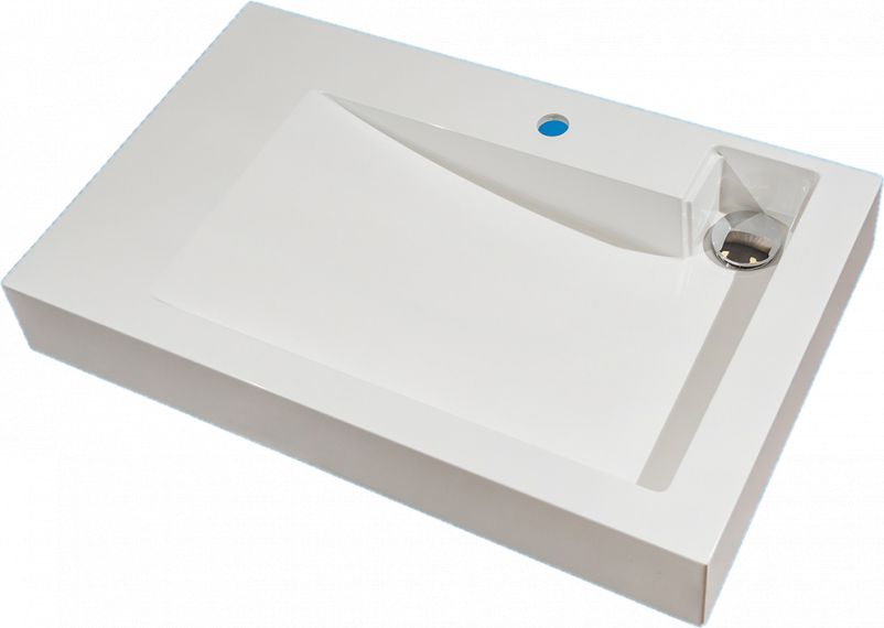 Раковина для ванной Fancy Marble Shelly 80х50 см искусственный камень белый 8708101