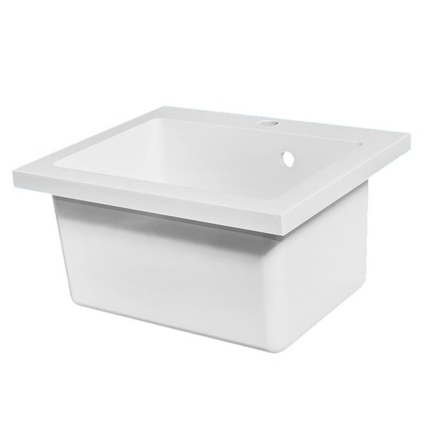 Раковина для ванной Fancy Marble Tina 50,2х41,4 см искусственный камень белый 6805101