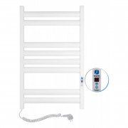 Электрический полотенцесушитель Navin Ellipse 500х800 Digital левый окрашенная сталь белый бархат 12-845152-5080